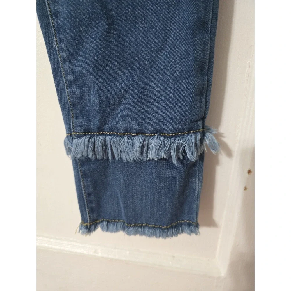 Michael Kors Womens Izzy Skinny Midrise Frayed Jean (Size 8 W31 x L28)